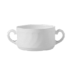 Бульон.чашка с 2-мя ручками «Трианон», стекло, 
300мл, D=10,H=6,L=14см, белый Франция, Trianon