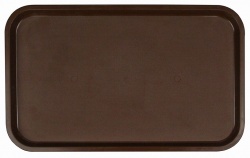 Поднос столовый из полистирола 530х330 мм темно-коричневый [1737]