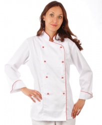 Куртка шеф-повара белая женская с манжетом [00006]