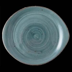 Тарелка асимметричная, 25,5х21,5 см, синяя