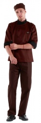 Куртка шеф-повара XL коричнево-черная [0304] размер 52