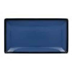 LEEDRG33BL Тарелка прямоугольная 33х18 см., плоская, фарфор,цвет синий, Lea