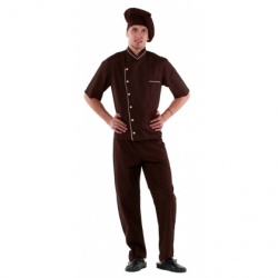 Куртка шеф-повара (диагональ) коричневая (Размер 44)