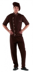 Куртка шеф-повара (диагональ) коричневая (Размер 54)