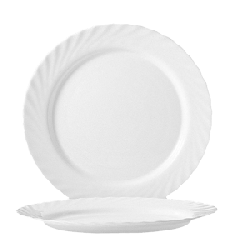Блюдо круглое «Трианон», стекло, D=31,H=2см, белый
Франция, Trianon