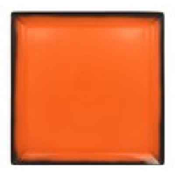 LEEDSQ30OR Тарелка квадратная 30х30h=2 см., плоская, фарфор,цвет оранжевый, Lea