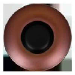 MFFDGD26BB Тарелка круглая,"Gourmet",борт- цвет бронзовый d=26 см см., глубокая, фарфор, Metalfusion