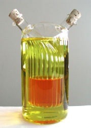 Бутылка для масла и уксуса 2в1 260 мл. "Цилиндр" в инд.уп. /1/ (4047)