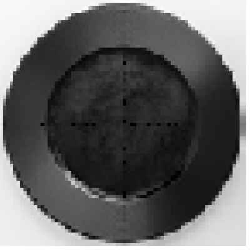 EDFP22 Тарелка круглая d=22 см., плоская, фарфор,цвет черный, Edge