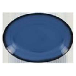 LENNOP36BL Тарелка овал. 36x27 см., плоская, фарфор,цвет синий, Lea