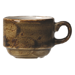 Чашка кофейная «Крафт» фарфор; 100мл; D=6.5,H=5,L=8.5см; коричнев.