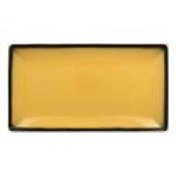 LEEDRG33NY Тарелка прямоугольная 33х18 см., плоская, фарфор,цвет желтый, Lea