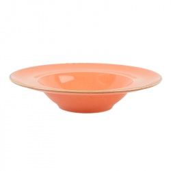 Тарелка глубокая 25 см фарфор цвет оранжевый [173925]