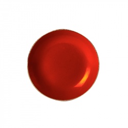 Тарелка глубокая 25 см фарфор цвет красный [173925]