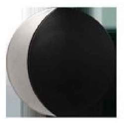 MFMOFP31SB Тарелка круглая,борт цвет серебряный d=31 см., плоская, фарфор, Metalfusion
