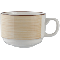Чашка чайная «Чино», фарфор, 225мл, D=8,H=6,L=11см, 
белый,бежев. Соединенное Кор, Cino