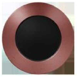 MFEVFP33BB Тарелка круглая,борт цвет бронзовый d=33 см см., плоская, фарфор, Metalfusion