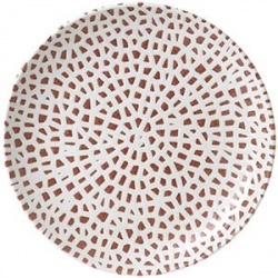 Тарелка безбортовая, 28,4 см, кораловый