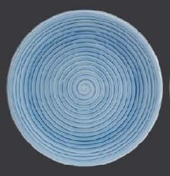 Тарелка безбортовая, глубокая, 28 см, голубая,серия MADISON