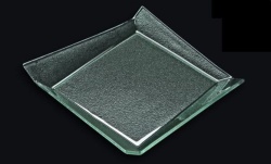Блюдо квадратное l=250*250 мм. прозр. стекло 3D