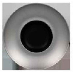 MFFDGD26SB Тарелка круглая,"Gourmet",борт- цвет серебряный d=26 см., глубокая, фарфор, Metalfusion