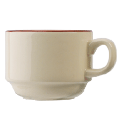 Чашка чайная «Кларет», фарфор, 225мл, D=8,H=6,
L=11.6см, бежев.,бордо Соединенное Кор, Claret