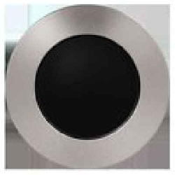 MFEVFP33SB Тарелка круглая,борт цвет серебряный d=33 см см., плоская, фарфор, Metalfusion