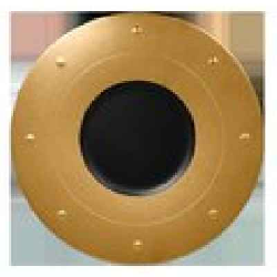 MFGDRP31GB Тарелка круглая,борт цвет золотой d=31 см., плоская, фарфор, Metalfusion