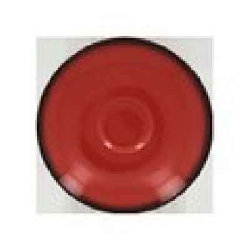 LECLSA15RD Блюдце круг. d=15 см., для чашки 20,23 cl, фарфор,цвет красный, Lea