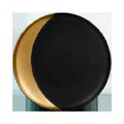 MFMODP27GB Тарелка круглая,борт цвет золотой d=27 см., глубокая, фарфор, Metalfusion