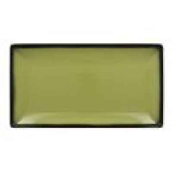 LEEDRG33LG Тарелка прямоугольная 33х18 см., плоская, фарфор,цвет салатный, Lea