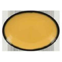 LENNOP32NY Тарелка овал. 32х23 см., плоская, фарфор,цвет желтый, Lea