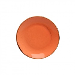 Тарелка плоская 28см, оранжевая
