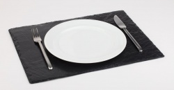 Блюдо для подачи прямоуг. 24*15 см. h=0,5 см. черное, сланец APS