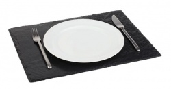 Блюдо для подачи прямоуг. 45*30 см. h=4-7 мм. черное, сланец APS