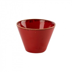 Чаша коническая 5,5 см 50 мл фарфор цвет красный [368206]