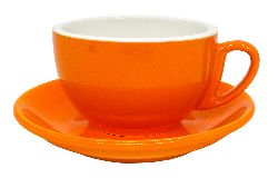 Чайная пара Barista (Бариста) 270 мл, оранжевый цвет, P.L. Proff Cuisine (кор= 36 шт)