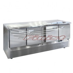 Среднетемпературный холодильный стол СХСн-700- 4,4 двери, борт 1800х700х850