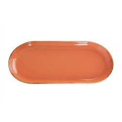 Блюдо овальное 30 см фарфор цвет оранжевый [118130]
